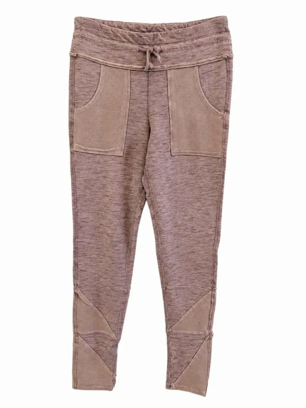 Free People FP Movement Women’s Medium Mauve Moto Jogger Leggings Patchwork
